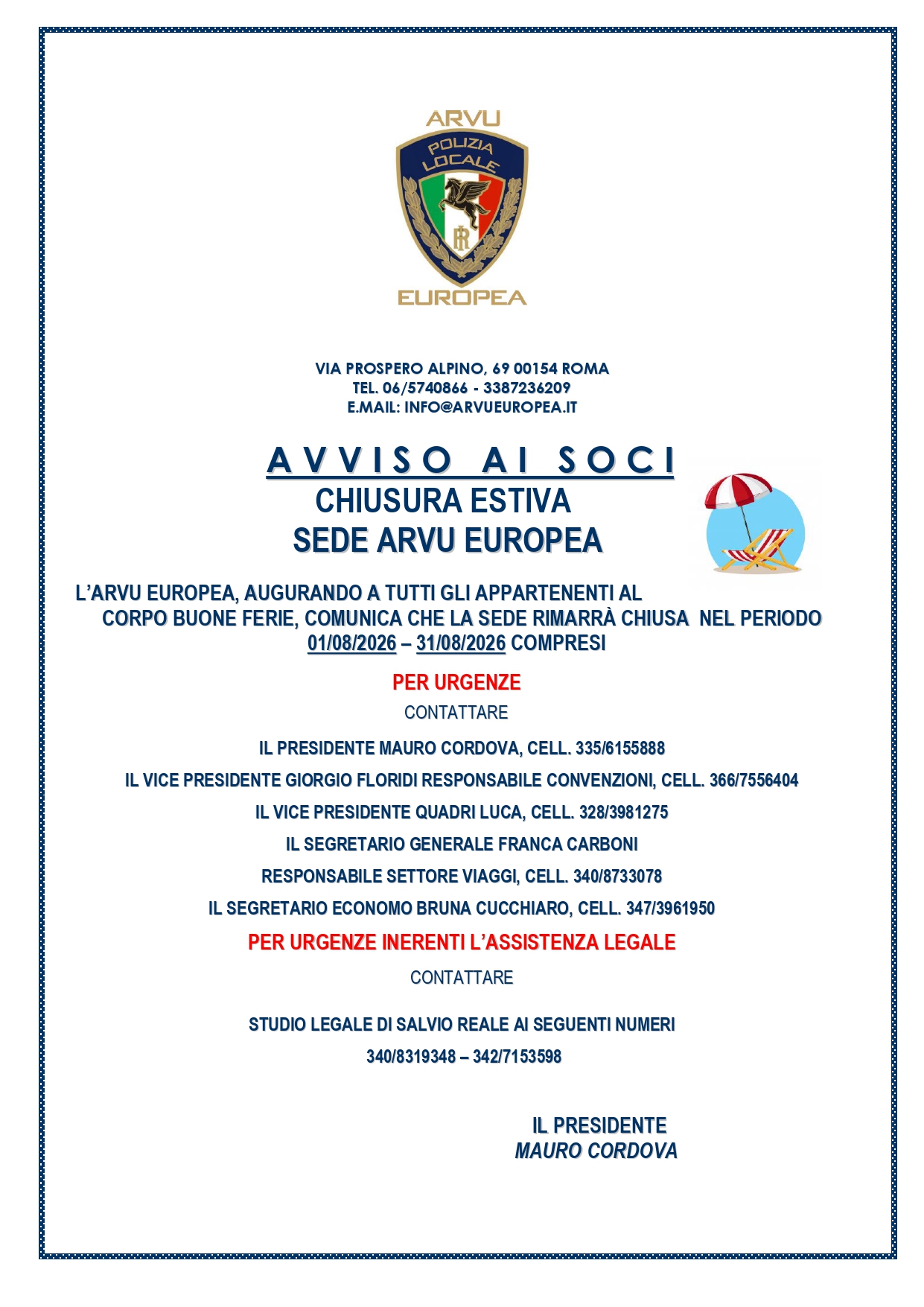CHIUSURA ESTIVA2026